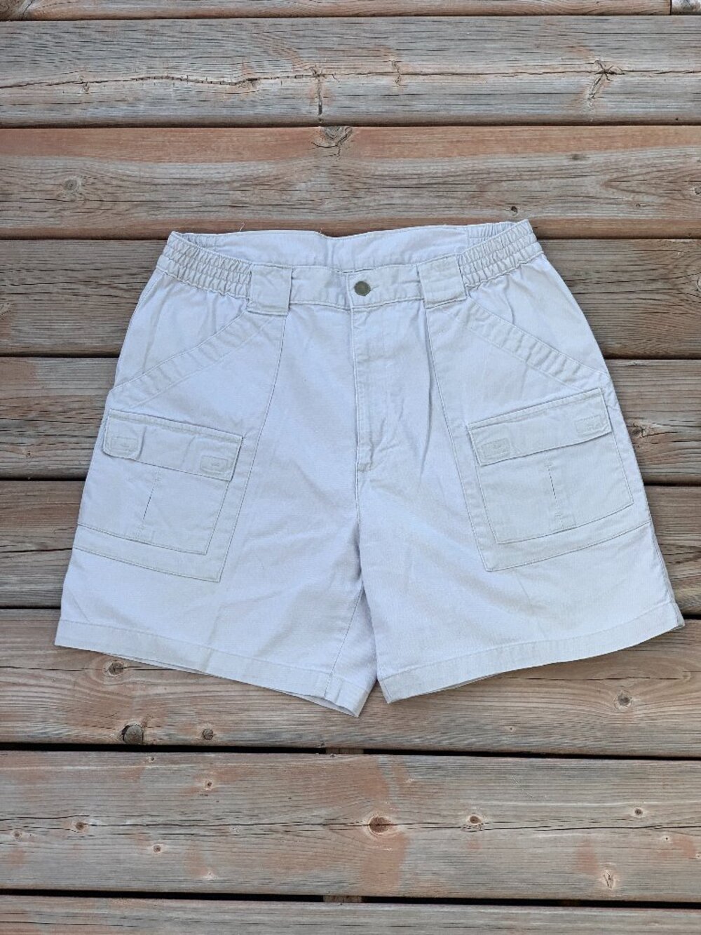 Vintage Bill Blass Cargo Shorts Men 36 Tan Khaki Hiking Utility Gorpcore 90s Y2K